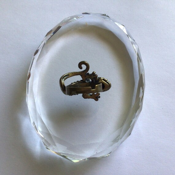 Vintage Lizard Adjustable,Bronze Ring.Excellent V… - image 4