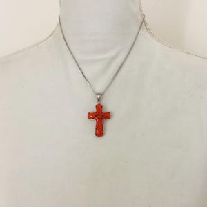Vintage Italian Milliefiory,Murano Glass Flower Cross Pendant