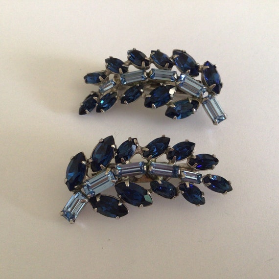 Set of Two Vintage Broches.Silver tone.Rhinestone… - image 3