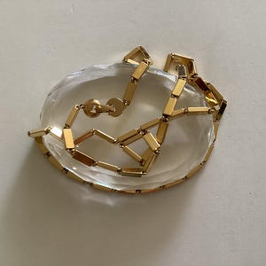 Vintage Monet Gold Tone Box Link Chain Necklace.New.