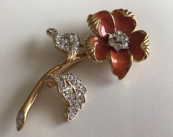 Nolan Miller Glamour Collection Country Garden Flower Enamel  Nolan Miller Glamour Collection Country Garden Flower Enamel Brooches Pin Set main image 0