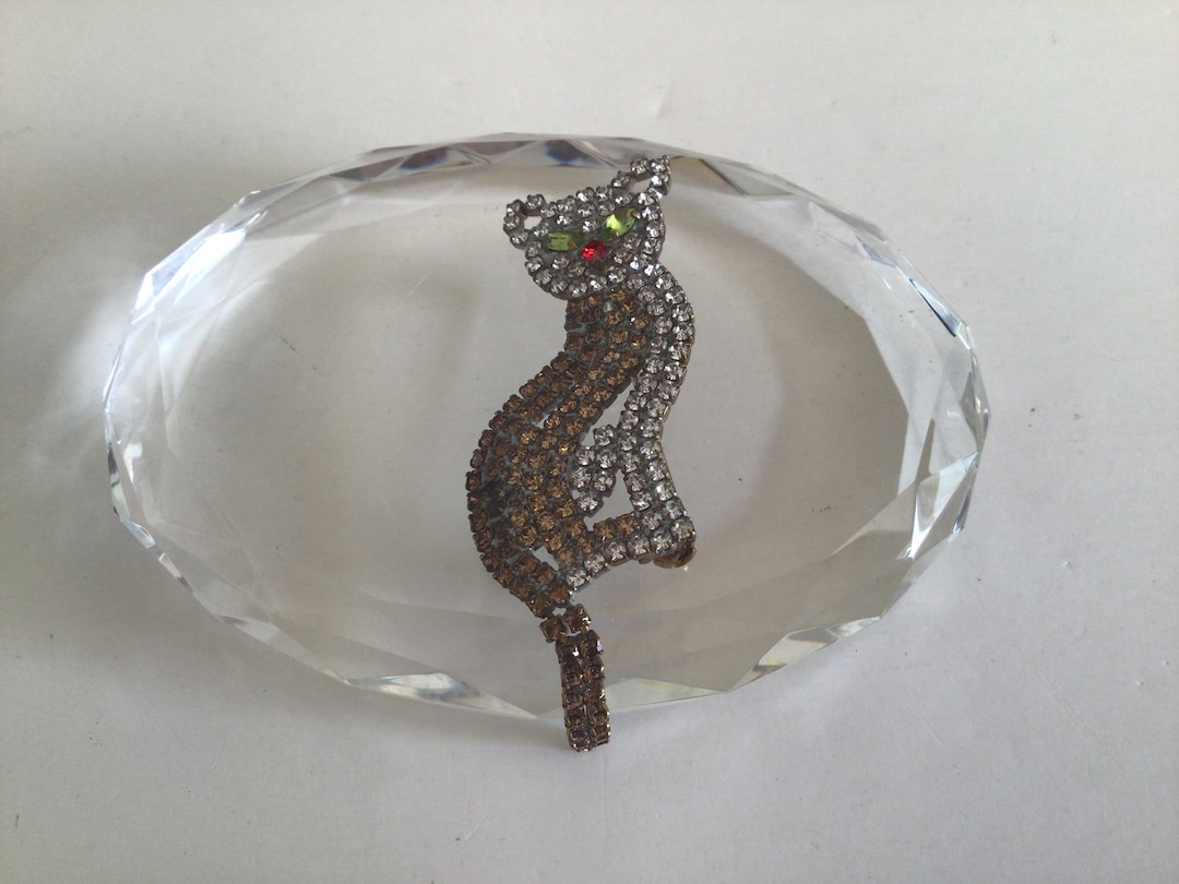 Butler & Wilson Cat Pin Brooch Tail Moves Pave Rhinestones.unmarked - Etsy