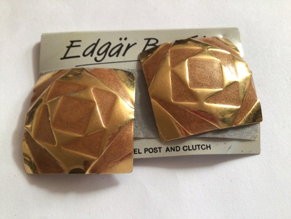 Edgar Berebi Vintage Earrings.Old Stock.Gold tone. - image 1