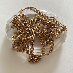 Vintage Monet Statement Chain Necklace length 55” Mint Vintage Condition.