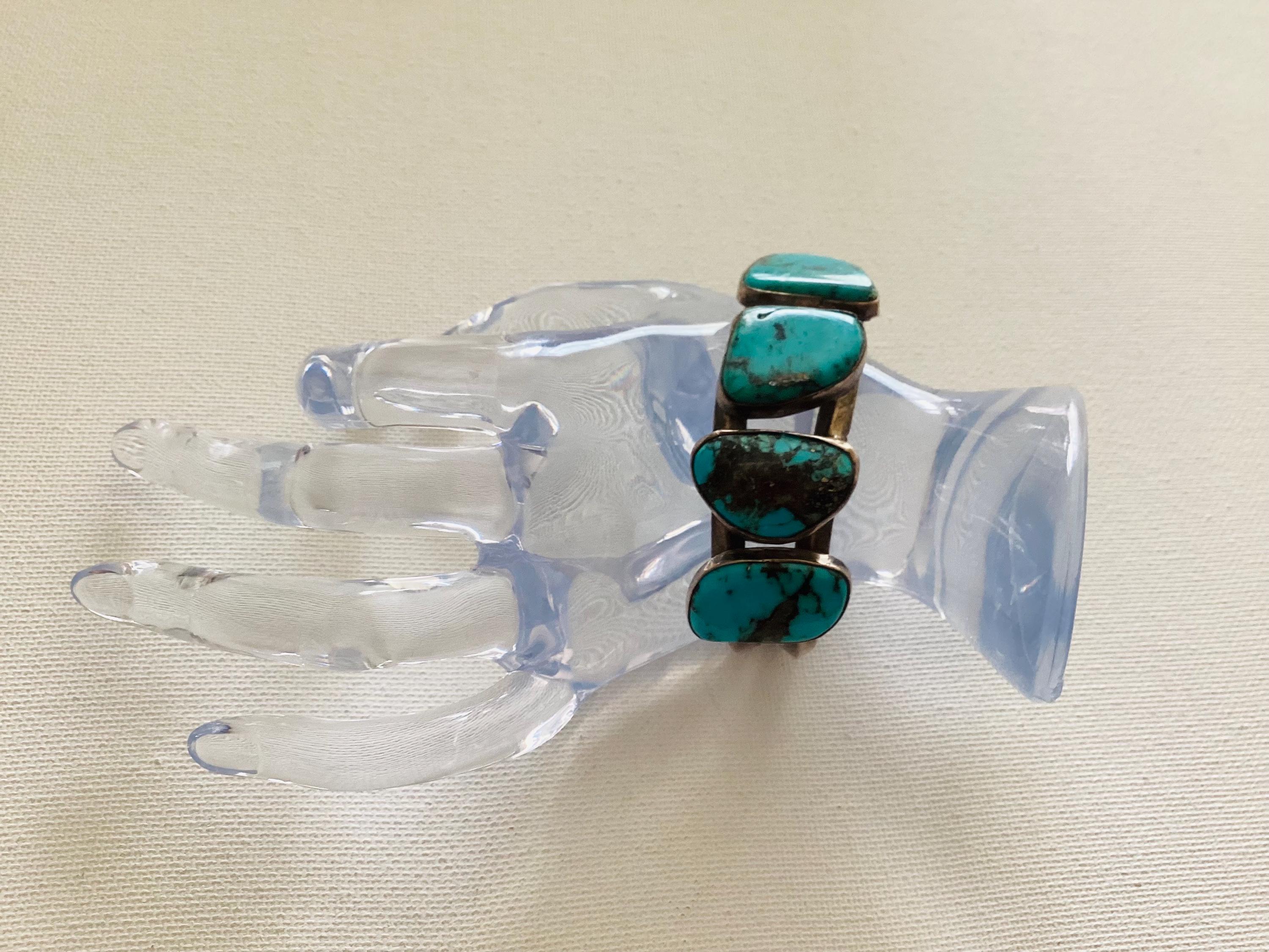 ヴィンテージ ナバホ ナチュラル ターコイズ スターリングシルバー