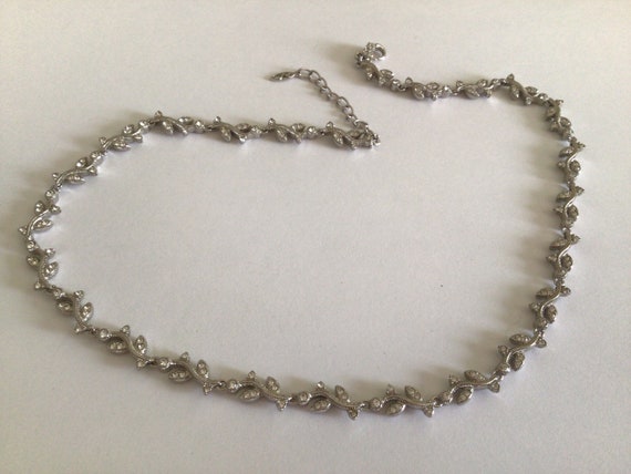 NARDI Flowers Silver tone Necklace.Rhodium plated… - image 2