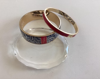 Vintage Limited Edition Lilly Pulitzer Abstract Signed Set off two bracelets.Size 7 cm.