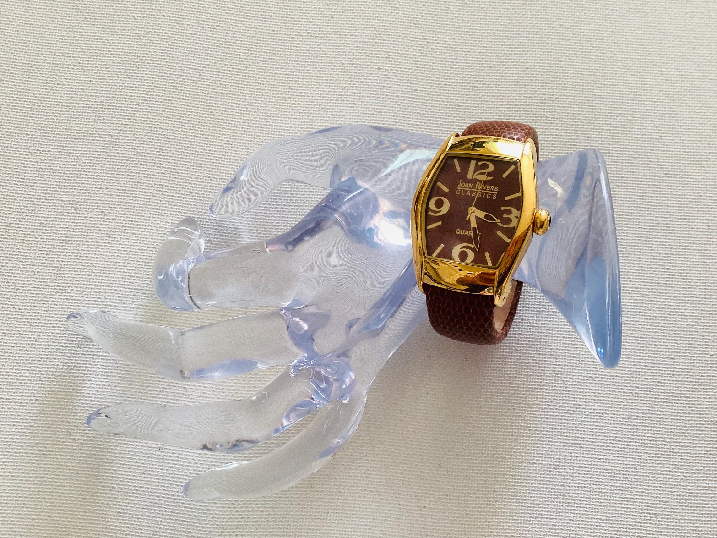 Vintage Gold Joan Rivers Classics Watch with Brown Band JOAN RIVERS CLASSICS BROWN LEATHER & GOLD WATCH Never Used  main image 3