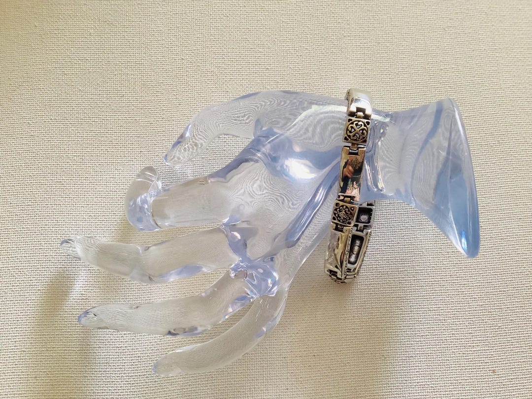 Brighton Tribeca Silver Plated Scroll Bar Link Bracelet  display picture 1