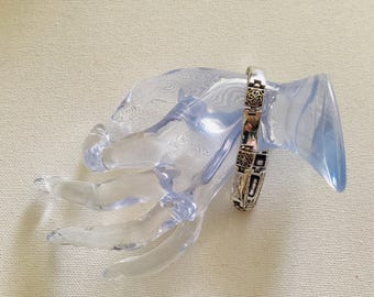 Bracciale con maglie a barra di scorrimento placcato argento Brighton Tribeca e ciondolo a forma di cuore