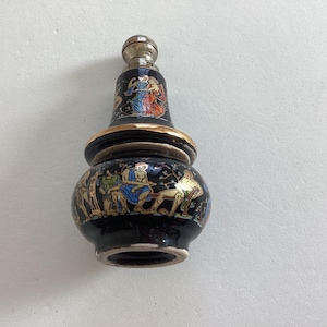 Antique Greek Bardaco Solid Perfume Bottle with Beautiful Artwork