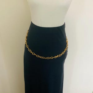 Michael Kors Gold Tone Metal Chain Link Belt Logo