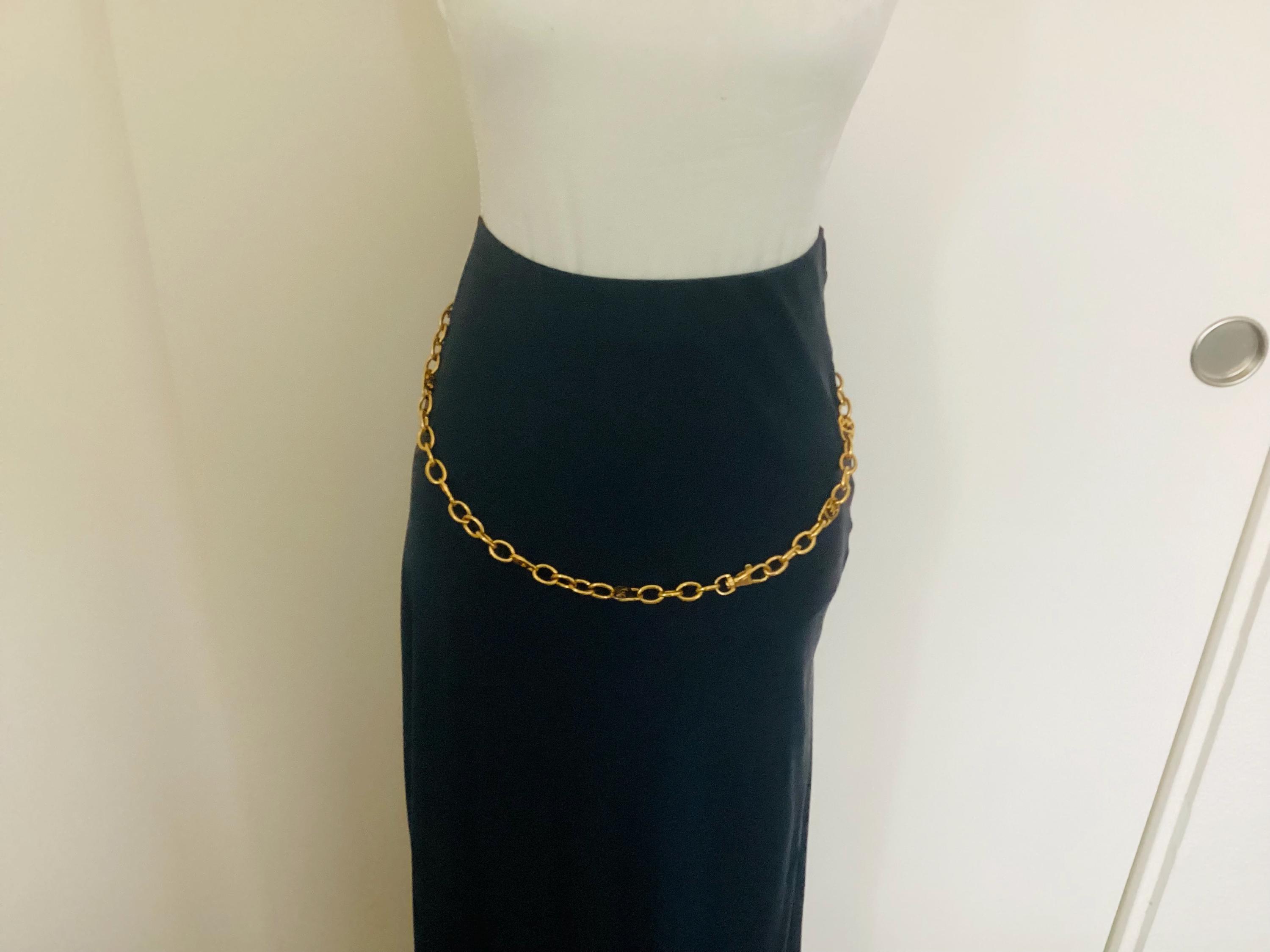 Michael Kors Gold Tone Metal Chain Link Belt Logo - Etsy