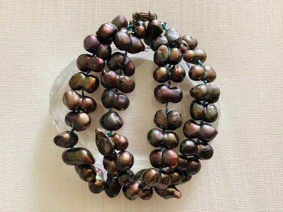 Peacock Keishi Pearl Necklace