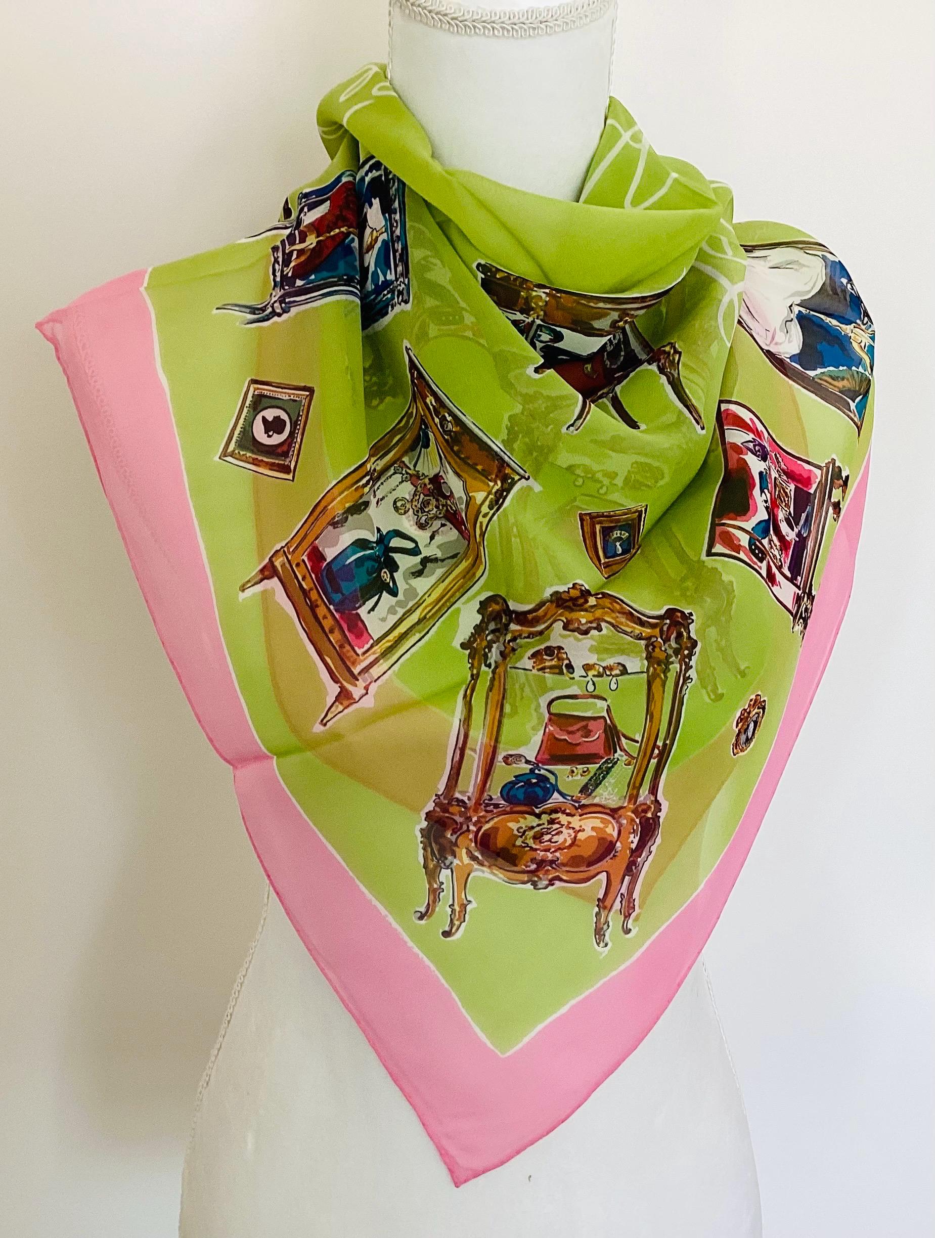 Karl Lagerfeld スカーフ イエロー系 Karl Lagerfeld Scarf - Etsy
