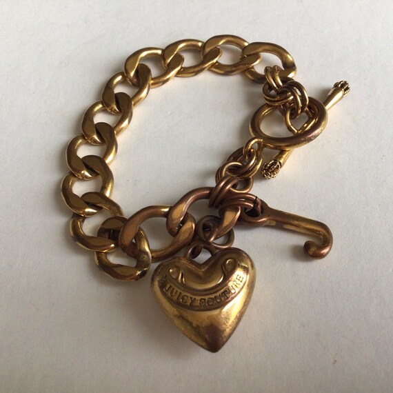 Juicy Couture Gold Bracelet With Hook.rose Gold Tone.size 7.5.mint Vintage  Condition. 