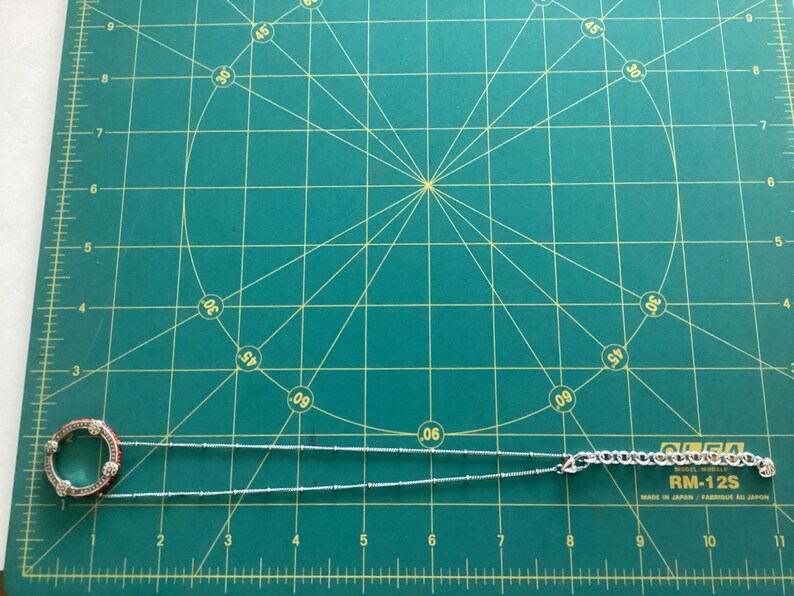 Brighton “Global Dream” Silver Plated,Red Circle Peened Bead Pendant Necklace image 5