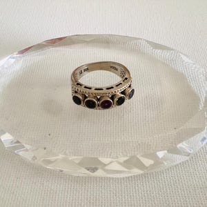 Vintage Nicky Butler Sterling Silber Multi Farbe Edelstein Ring Größe 9