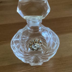 Vintage Princess House Perfume Bottle Pressed Clear Glass with 24%Crystal.Czech Republic .New