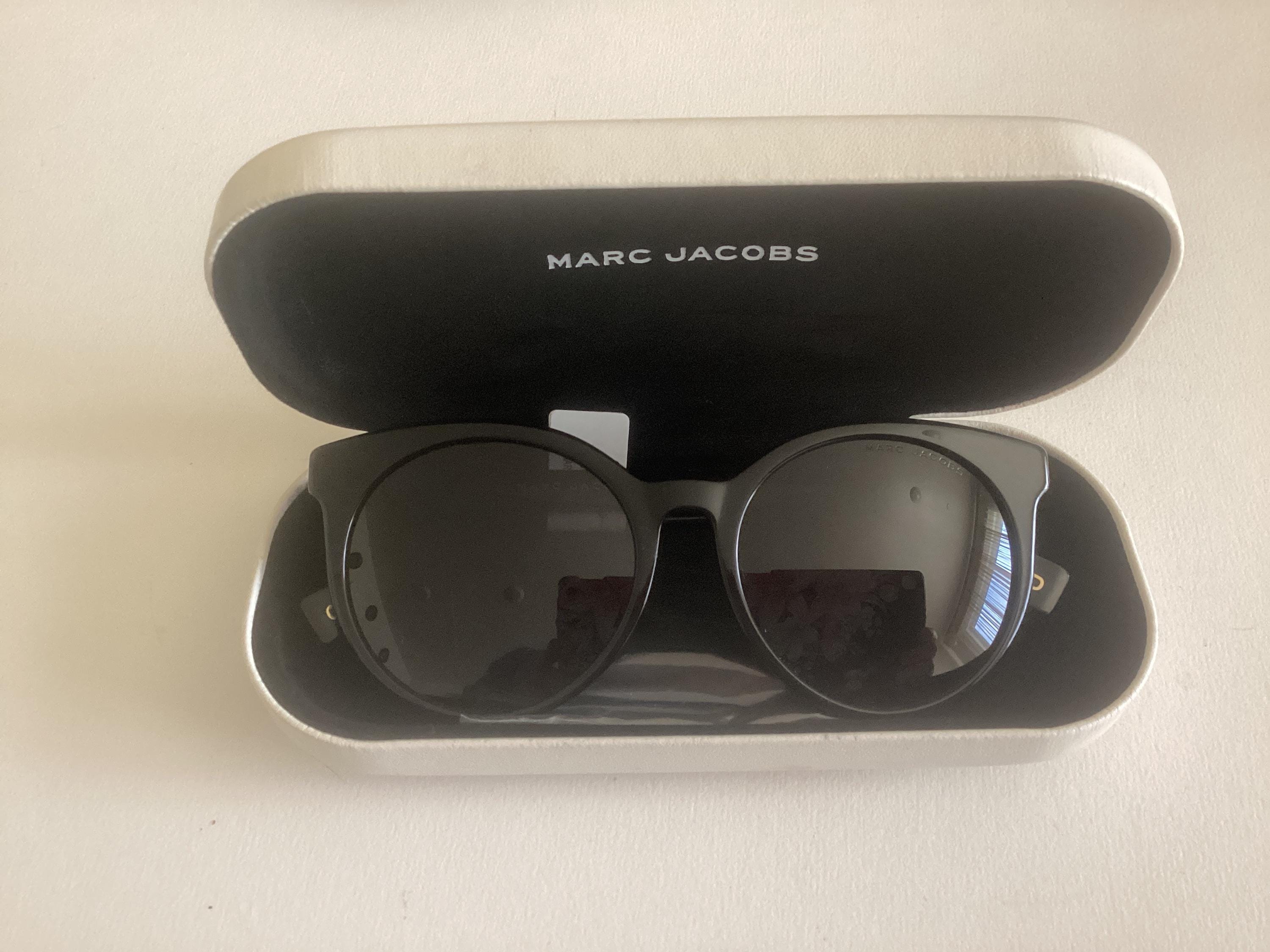 Vintage 90s Black Marc Jacobs Sunglasses Marc Jacobs MARC 645/S 80S 9O Sunglasses Black White - eye  main image 3