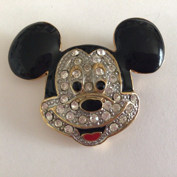 Disney Mickey Mouse Swarovski Arribas Crystal Bro… - image 1