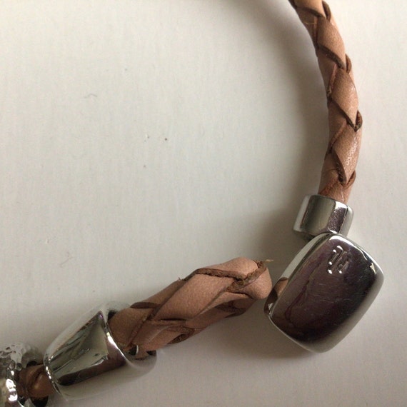 Miabella Genuine Brown Italian Leather Cord Chain… - image 4