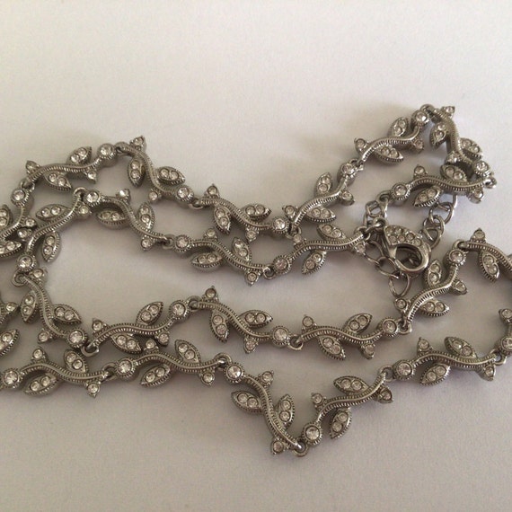 NARDI Flowers Silver tone Necklace.Rhodium plated… - image 3