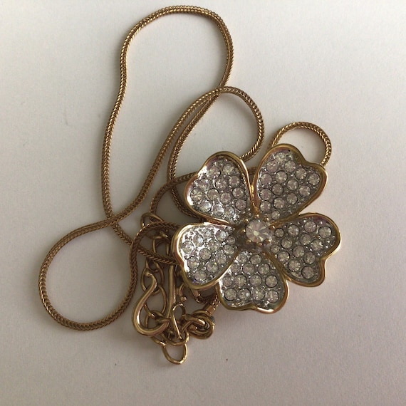 Nolan Miller Vintage Flowers Necklace.Gold tone. … - image 2