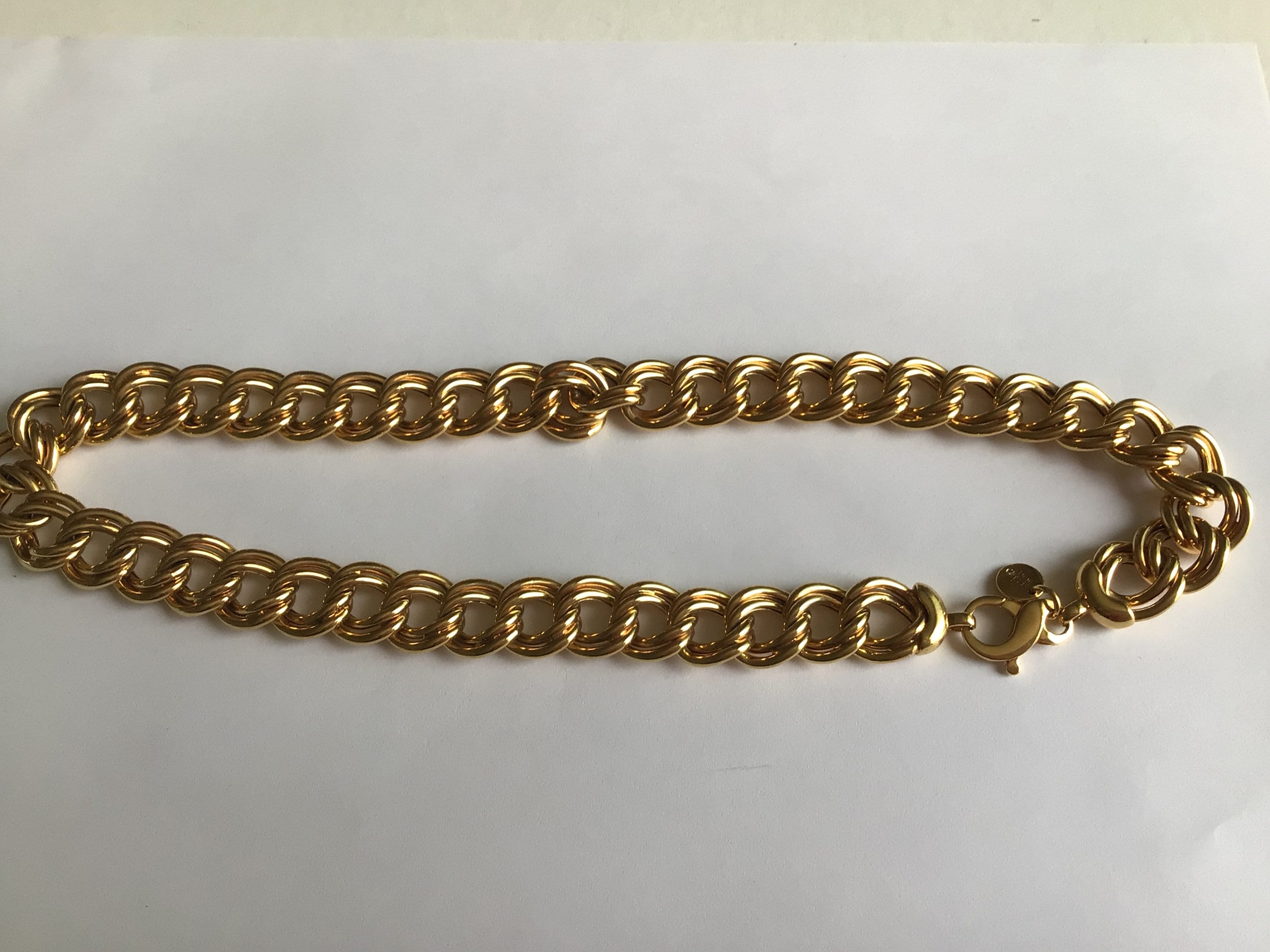 Vintage 18k Gold Plated Chain Necklace - Signed Italy - Etsy