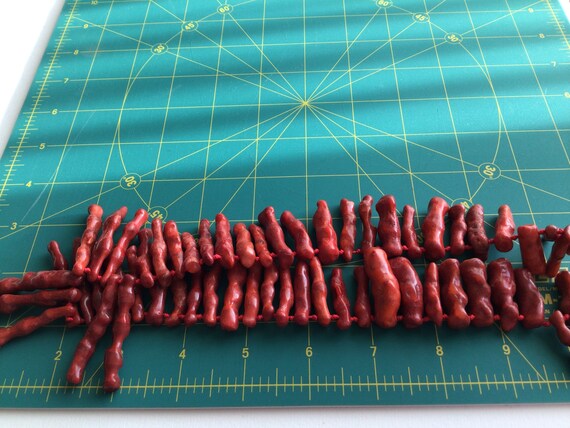 Red  Branch Coral Statement Necklaces .Vintage ne… - image 3