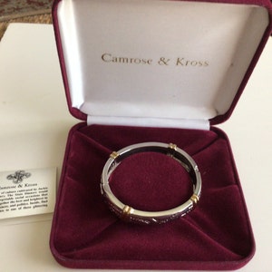 Camrose and Kross Replica Bracelet Worn By Jacqueline Bouvier Kennedy in Silver tone.In Original box.New.