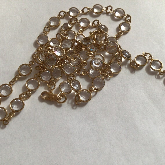 RAFAELIAN Austrian Crystal Necklace 22” and Brace… - image 1