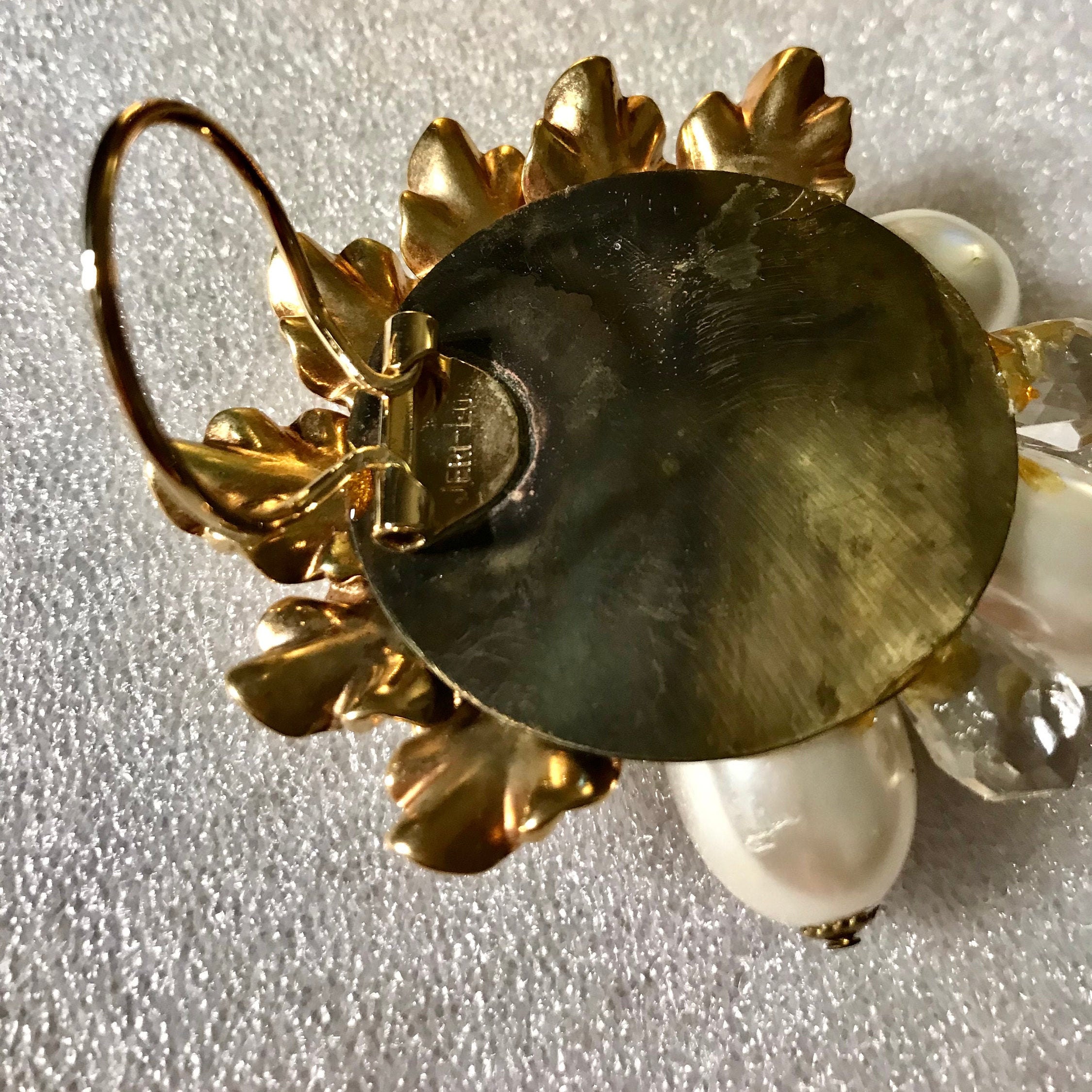 Vintage Scarf tone Rhingstone Clear.New Etsy