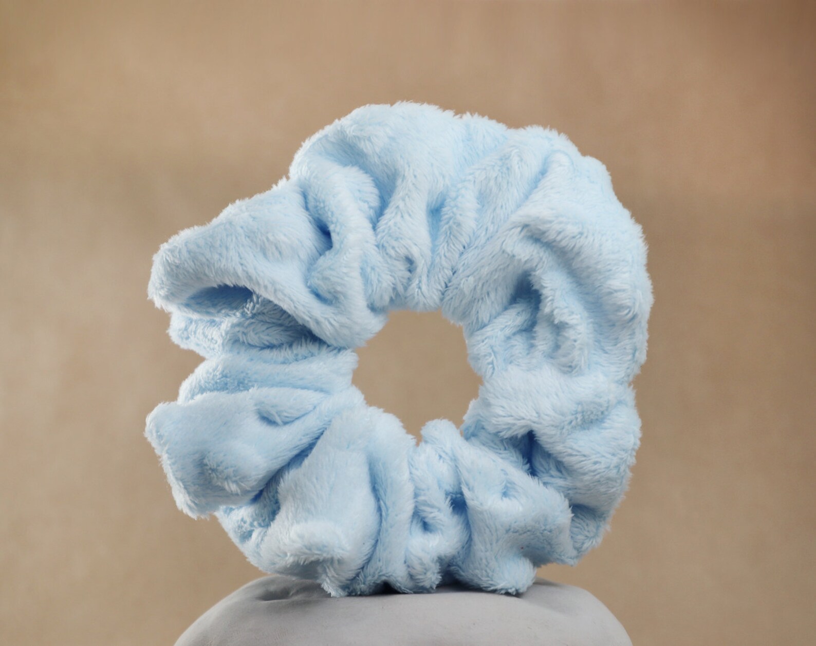 Fluffy Light Blue Hair Scrunchie Bubble Fabric Scrunchies Etsy