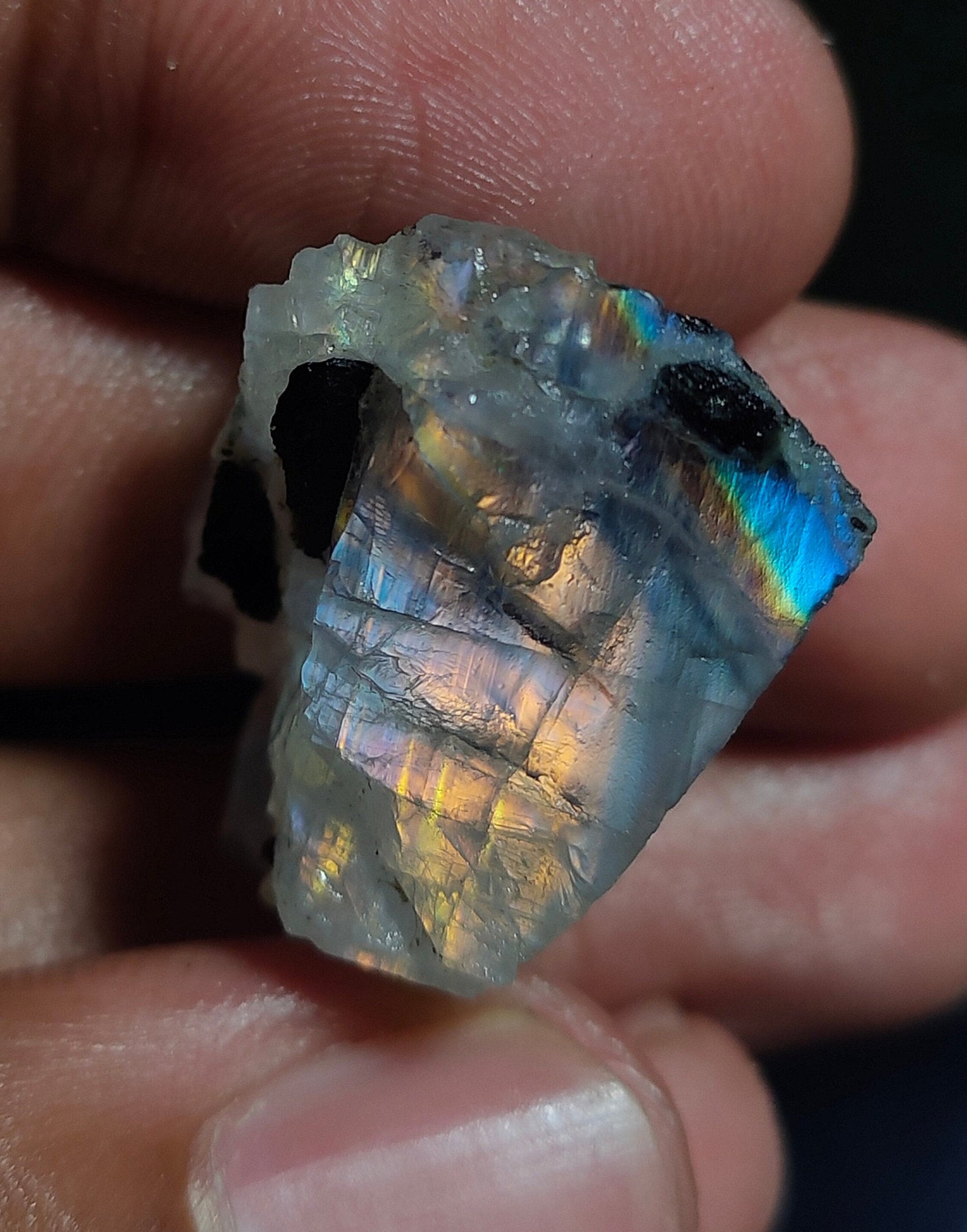 Moonstone rough rarest moonstone crystal Untreated Raw Etsy