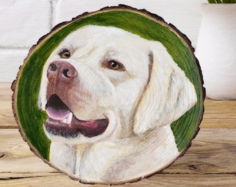 Custom Mini Pet Portrait 5x5 pouces sur bois Portrait personnalisé pour animaux de compagnie Peinture pour animaux de compagnie Peinture pour chiens de compagnie photo peinte à la main Portrait pour animaux de compagnie