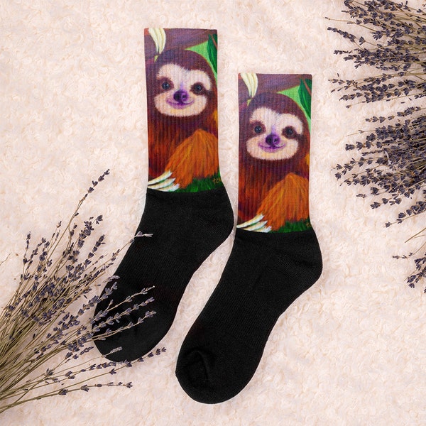 Sloth Socks, Funny Socks, Cool Socks, Socks for Women, Fun Socks, Crazy Socks, Funky Socks, Colorful Socks, Cute Animal Socks, Gag Gifts