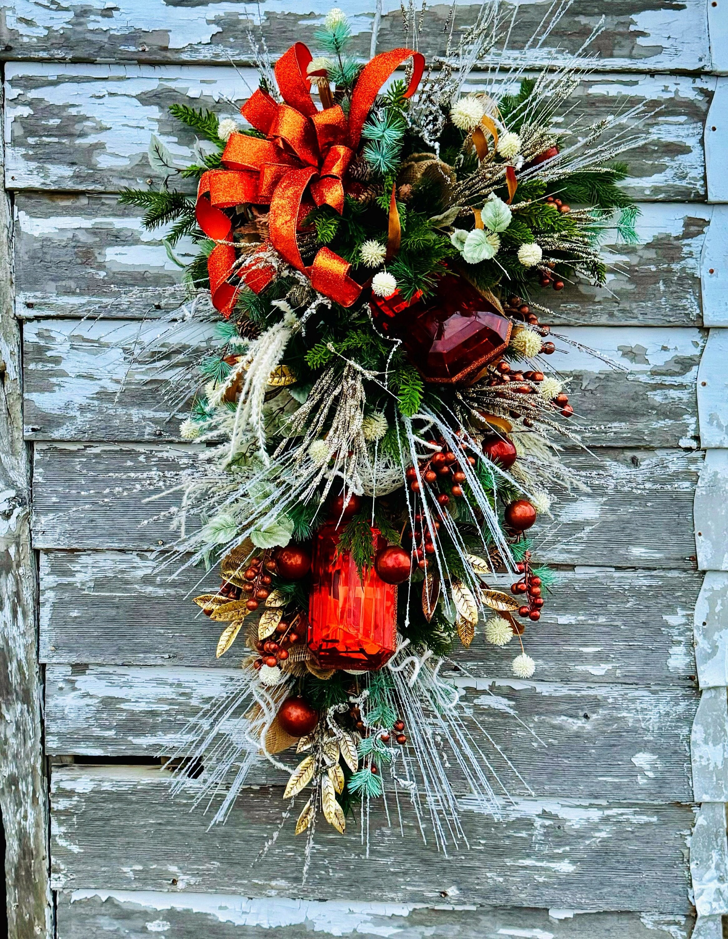 Elegant Christmas Wreath for Front Door, Religious Christmas