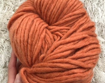 200gm Terracotta super bulky wool yarn pencil roving (90 yards/270 feet) weaving knitting crochet crafts chunky