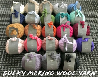 Piuma bulky merino wool yarn | DHG | chunky wool yarn | extra fine merino | 19 microns | single twist | Weaving Knitting Crochet soft wool