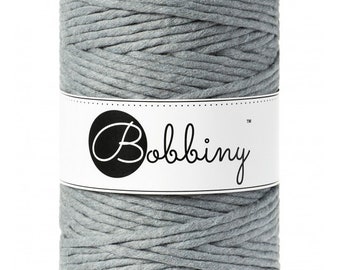 5mm single twist Steel macrame cord | Bobbiny cotton cord | single twist string | single strand for Macrame Weaving Fiber arts