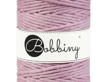 5mm single twist Dusty Pink macrame cord | Bobbiny cotton cord | single twist string | single strand for Macrame Weaving Fiber arts
