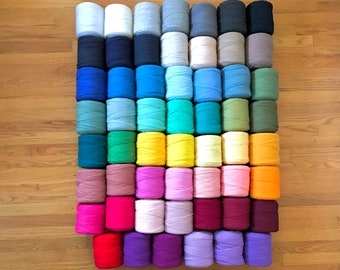700gm T-shirt yarn | Maccaroni Zpagetti Fettucine Trupillo | recycled fabric ribbon for Knitting Crochet Weaving Macrame Rug-Making Crafts