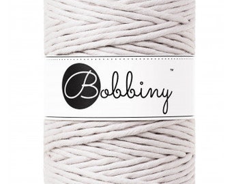 5mm single twist Moonlight macrame cord | Bobbiny cotton cord | single twist string | single strand for Macrame Weaving Fiber arts