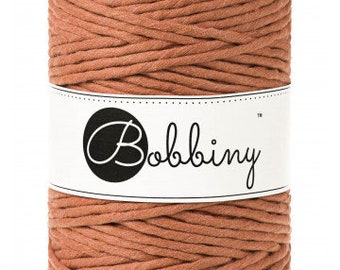 5mm single twist Terracotta macrame cord | Bobbiny cotton cord | single twist string | single strand for Macrame Weaving Fiber arts