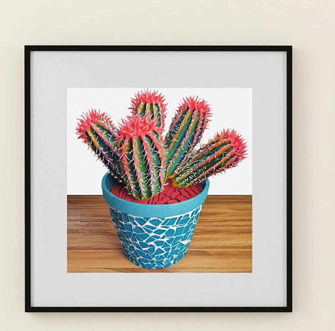 A Cactus Picture Printable PDF File Digital Drawings - Etsy