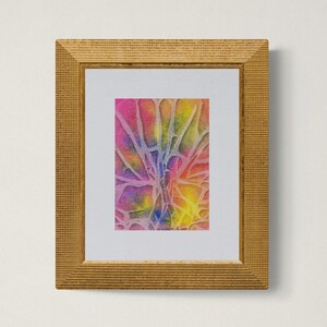 Colorful Abstract Watercolor Painting: 5x7&quot; Original Wall Art