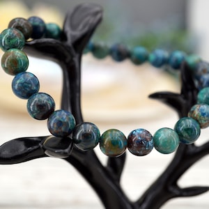 Shattuckite 7.5&8mm Round Bracelet (BR0003)  Luxury gemstone/Gemstone bracelet/Healing crystal bracelet