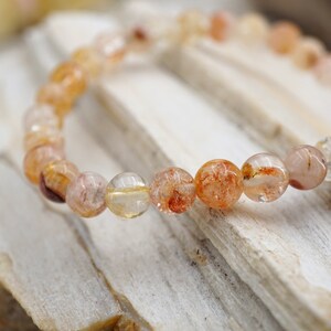 Cacoxentile Quartz ronde armband (BR0016) Luxe edelsteen/Edelsteen armband/Helende kristallen armband