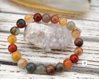 Bracelet in Mix Jasper (BR0043)  Luxury gemstone/Gemstone bracelet/Healing crystal bracelet